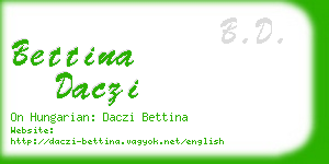 bettina daczi business card